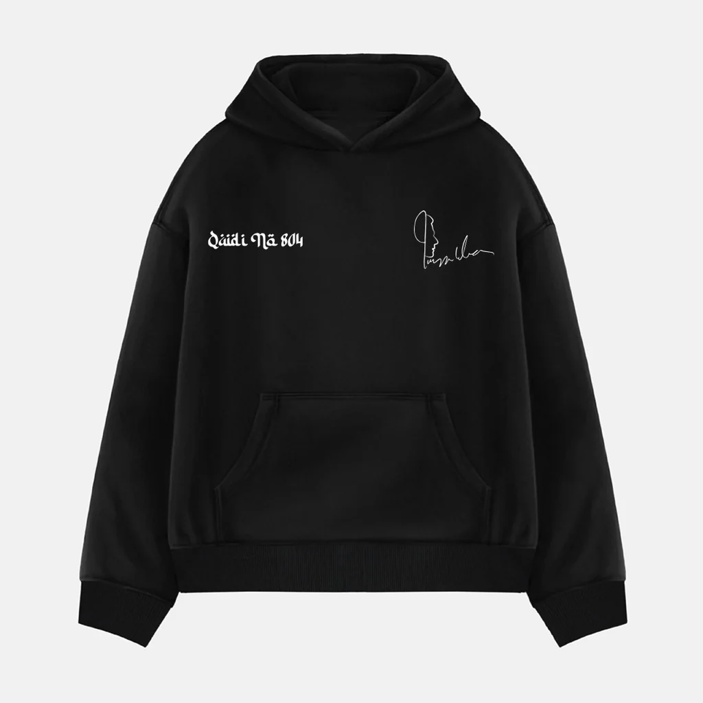 CALLIGRAPHIC QAIDI NO 804 IK HOODIE - BLACK BLUE - Image 2