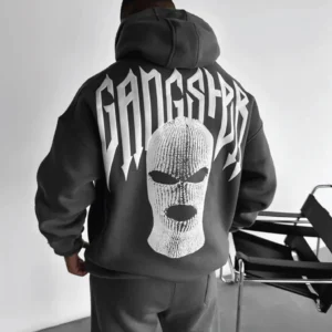 DROP SHOULDER GANGSTER HOODIE - Gray