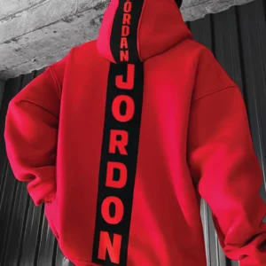 BASKET BALL PRINTED HOODIE - RED