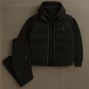 Hoodie, Quilted Vest & Pants