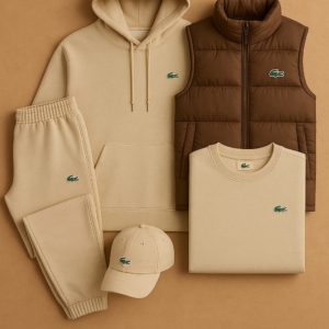 Ensemble Lc Premium – Hoodie, Pantalon, T-shirt, Gilet & Casquette Rouge