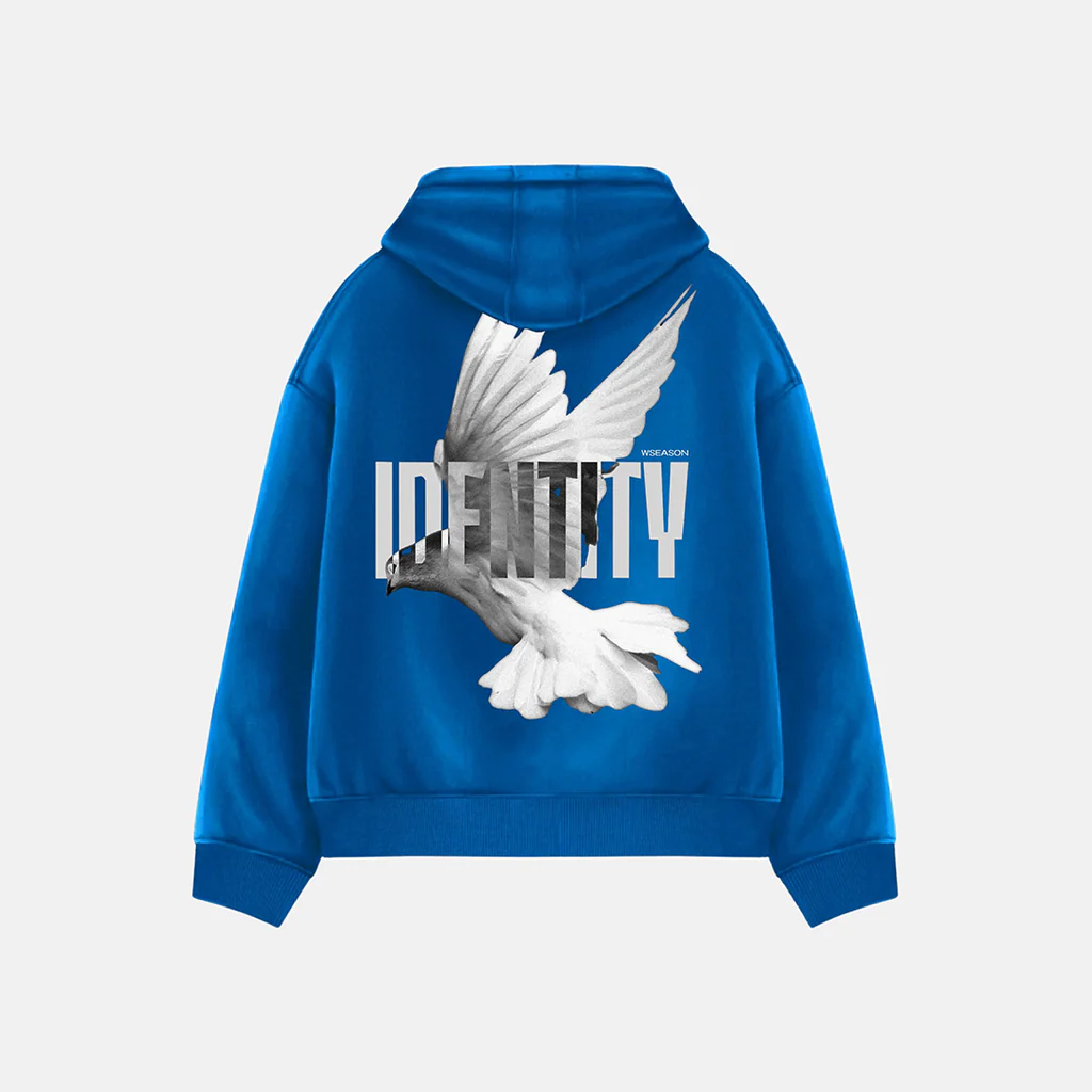 Oversize Identity Hoodie - Blue - Image 2